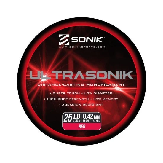Sonik Ultrasonik Monofilamento Rojo 0.42mm 680m 3 Sonik Ultrasonik Monofilamento Rojo 0.42mm 680m