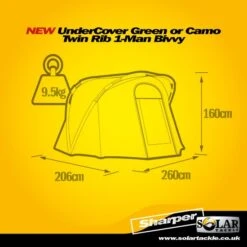 Bivvy 1 Plaza Solar Undercover Verde Twin Rib -Fox Tienda de ventas 3OQ98gDQ 550x550 1