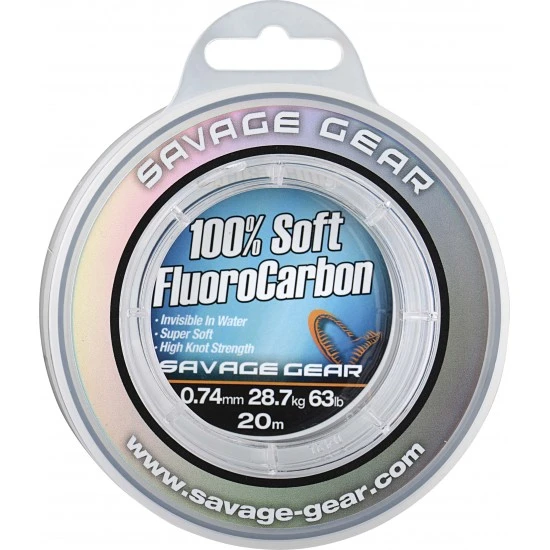 Savage Gear Soft Fluorocarbono 50m 0.30mm Claro 3 Savage Gear Soft Fluorocarbono 50m 0.30mm Claro