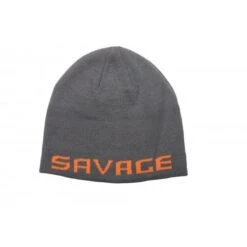 Savage Gear Logo Beanie Talla única Rock Gris Naranja