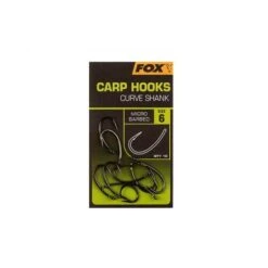 Fox Carp Hooks Curve Shank Barbed