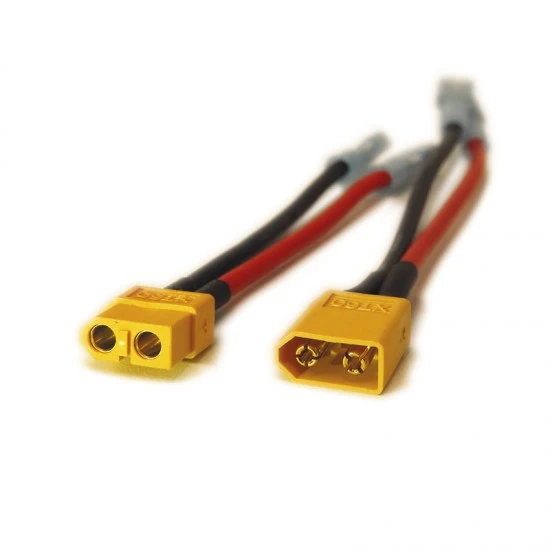 Jarocells XT60 Macho A Conector De Hoja De 6,3 Mm Hembra 14AWG 4 Jarocells XT60 Macho A Conector De Hoja De 6,3 Mm Hembra 14AWG - Imagen 2