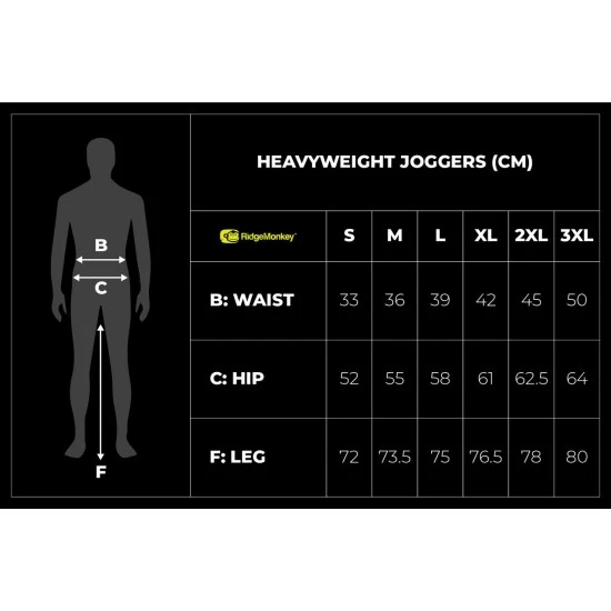 RidgeMonkey APEarel Joggers Pesados Negros 6 RidgeMonkey APEarel Joggers Pesados Negros - Imagen 4