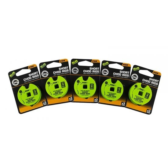 Fox Edges Chod Rigs Corto 25lb Tamaño 8 Barbeless 3 Fox Edges Chod Rigs Corto 25lb Tamaño 8 Barbeless