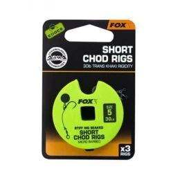 Fox Edges Chod Rigs Corto 30lb Talla 4 -Fox Tienda de ventas short chod rig stiff rig beaked size 5 barbed 550x550h 2